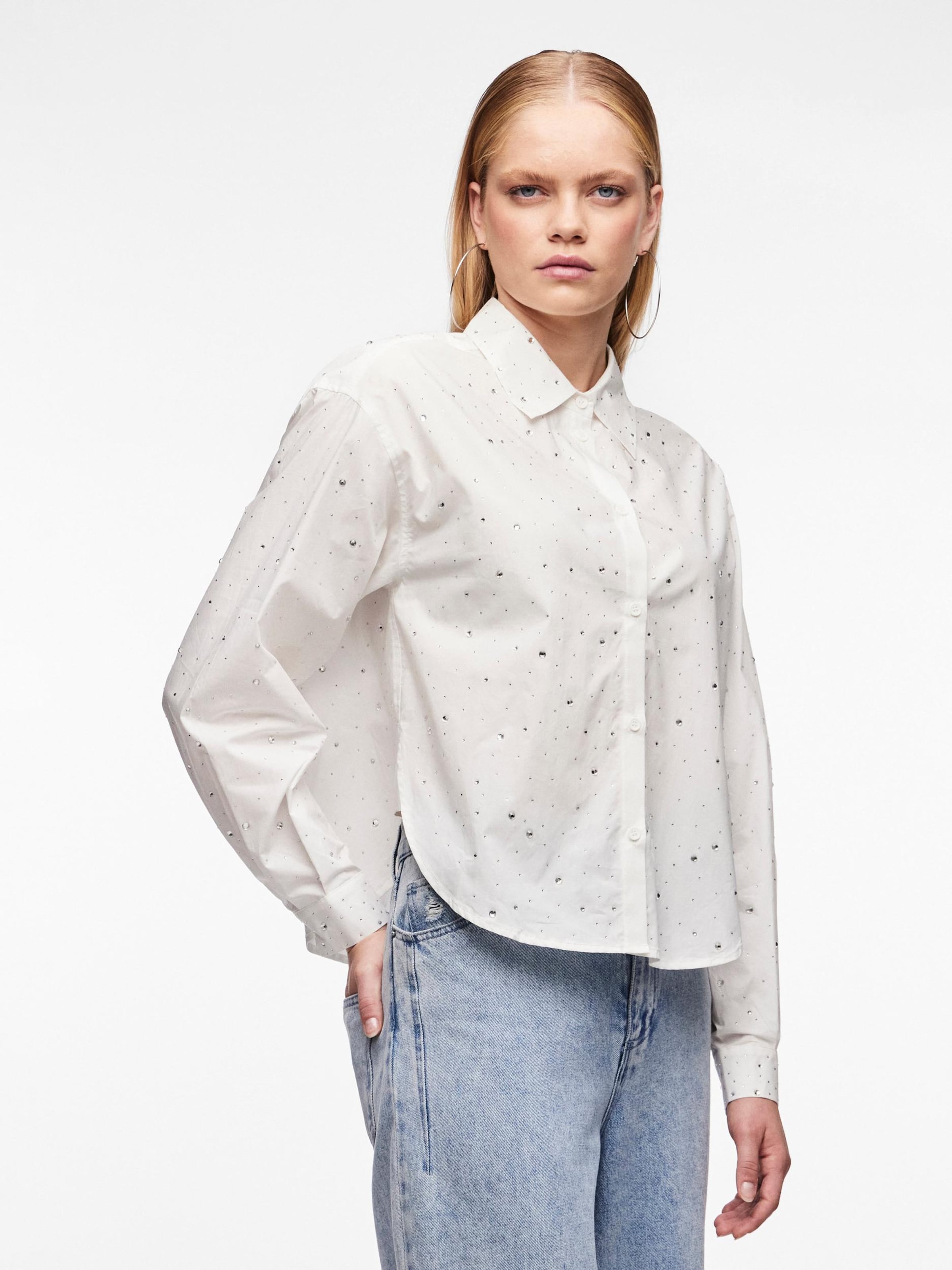 PIECES Blouse NIKKI in White ABOUT YOU