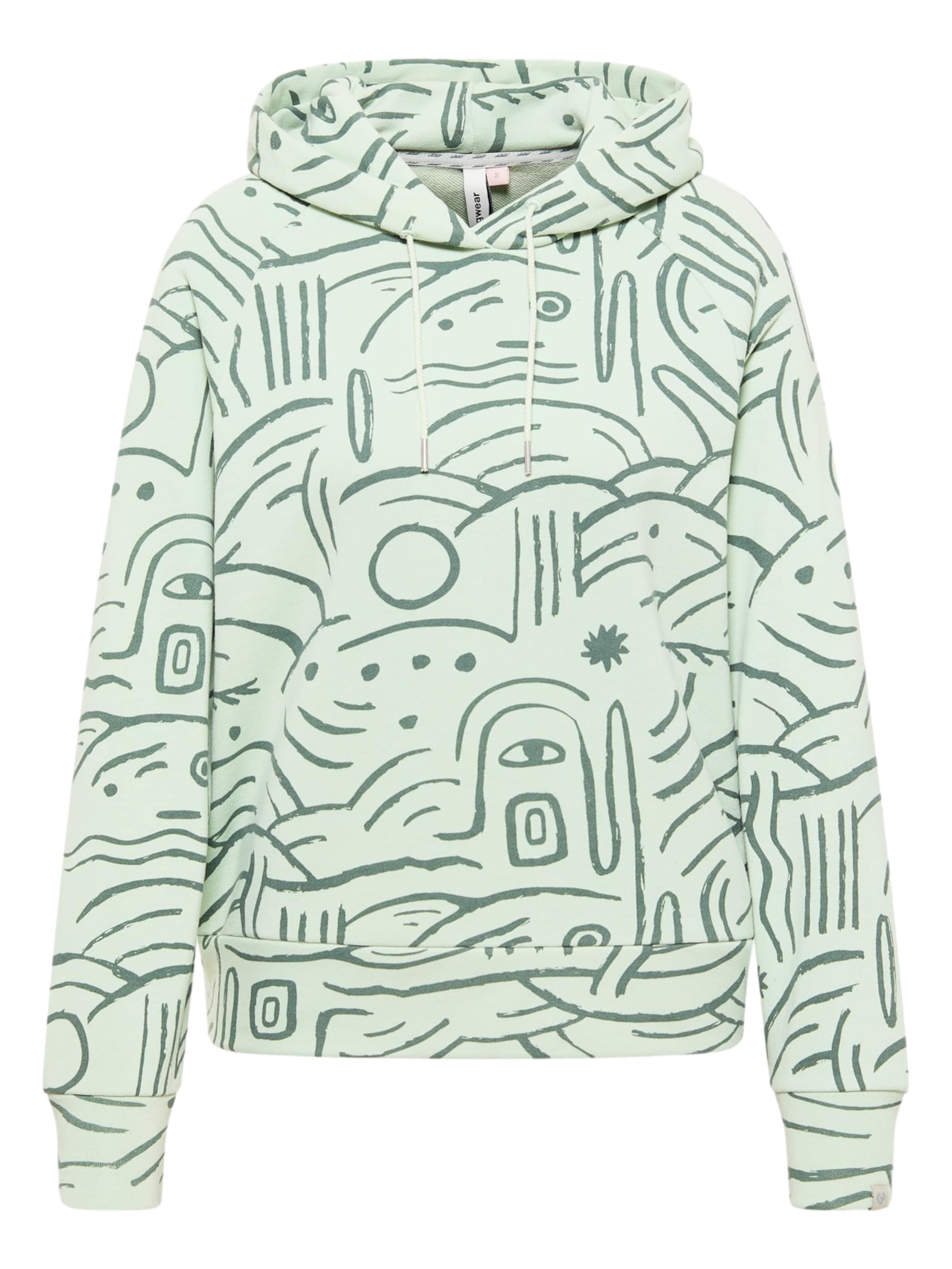 Felpa 'TONNA ' di Ragwear in verde: frontale
