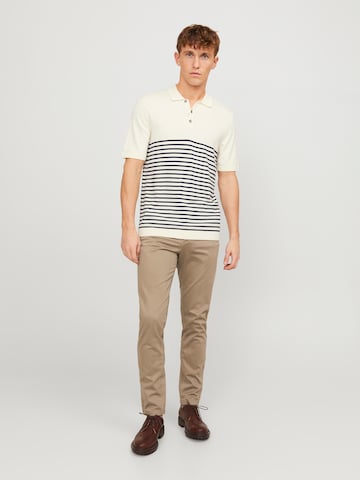 JACK & JONES - Slimfit Calças chino 'JJIMarco JJBowie' em bege: frente