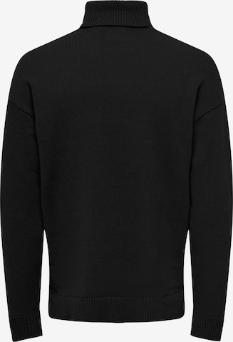 Only & Sons Sweter 'BAN' w kolorze czarny