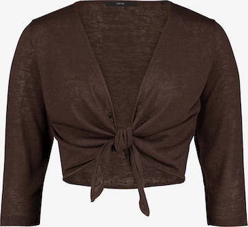 zero Zip-Up Hoodie in Brown: front