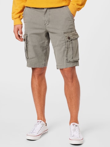 American Eagle Cargo Pants 'DENSE' in Grey: front