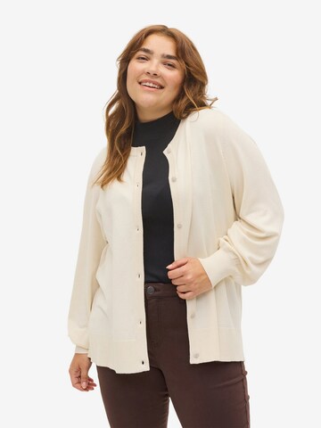 Cardigan 'MCARRIE' Zizzi en beige : devant