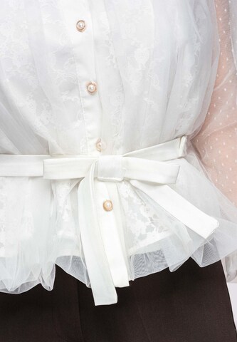 Ombre Blouse in White