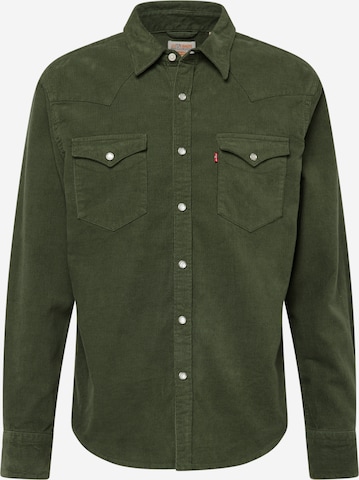 LEVI'S Regular fit Риза 'BARSTOW' в зелено: отпред