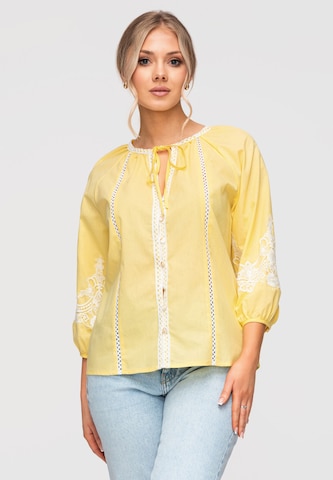 Ombre Blouse in Yellow: front