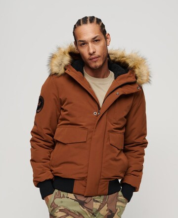 Superdry Winter Jacket 'Everest' in Brown: front