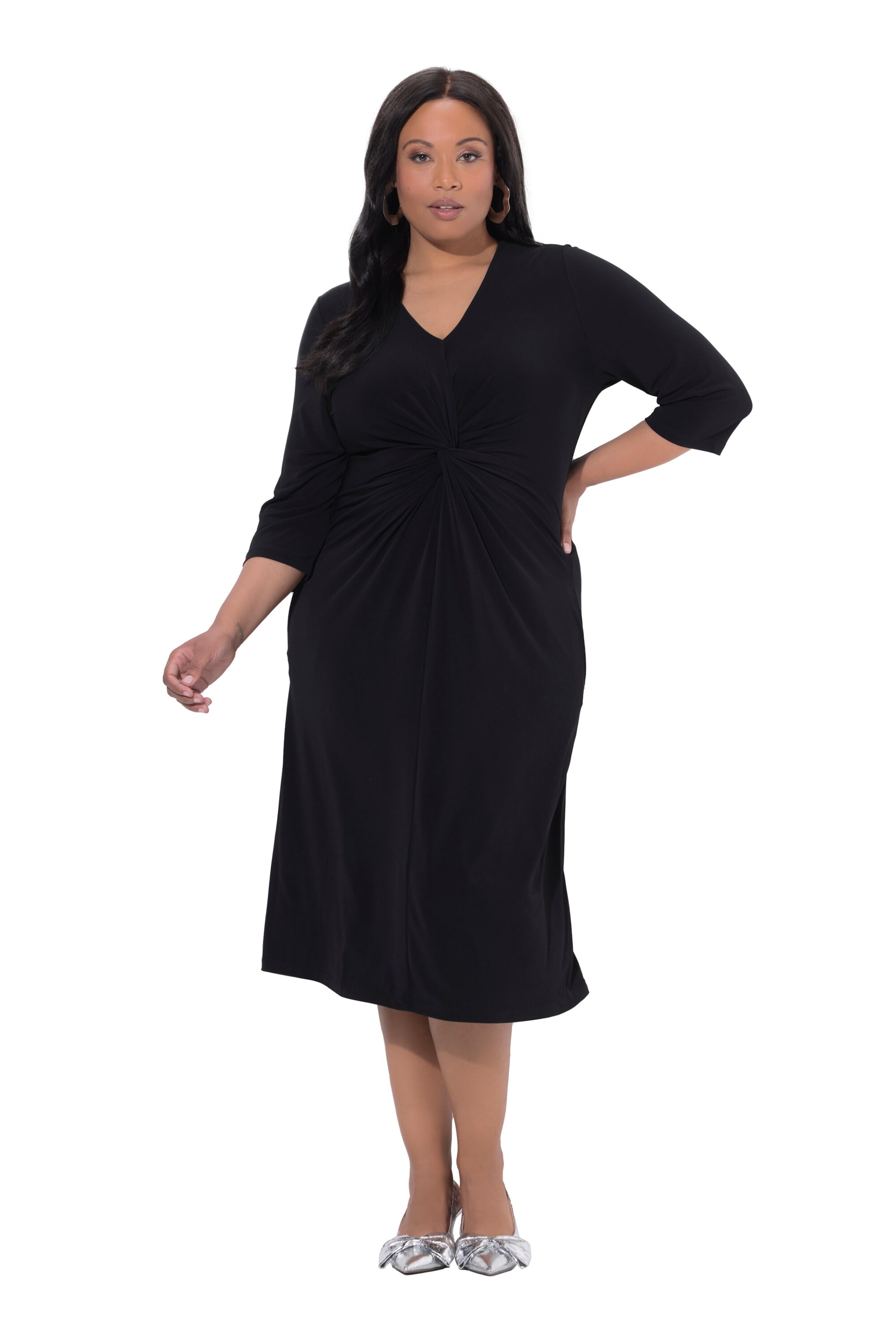 Ulla Popken Dress in Black: front