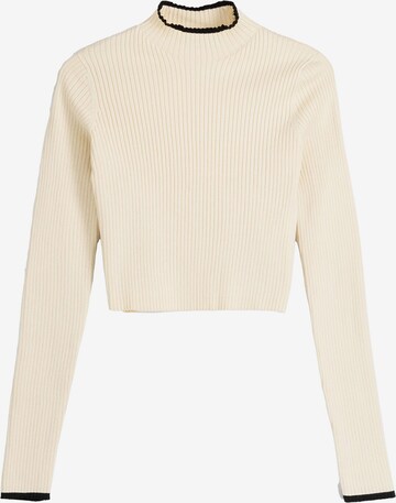 Bershka Sweater in Beige: front