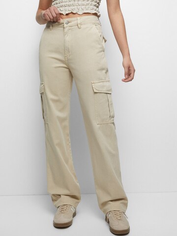 Loosefit Pantalon cargo Pull&Bear en beige