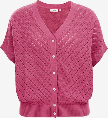 WE Fashion Strikkejakke i rosa: forside