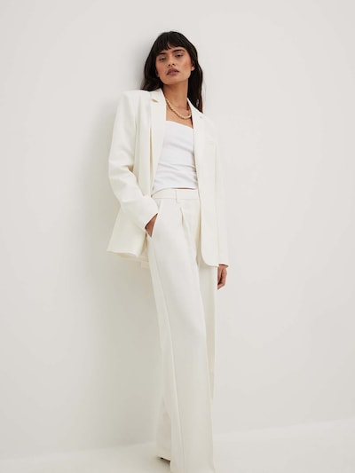 NA-KD Pleat-Front Pants in White, Item view