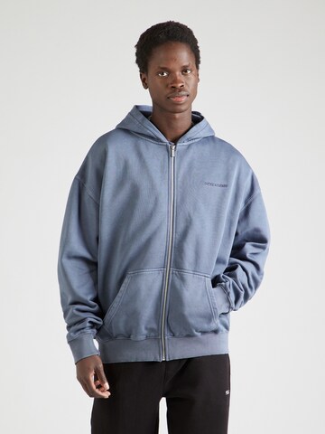 Pegador - Sudadera con cremallera en azul: frente