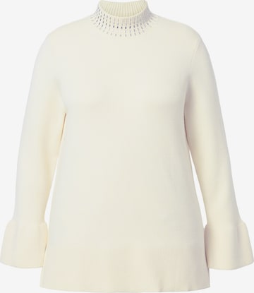 Ulla Popken Sweater in White: front