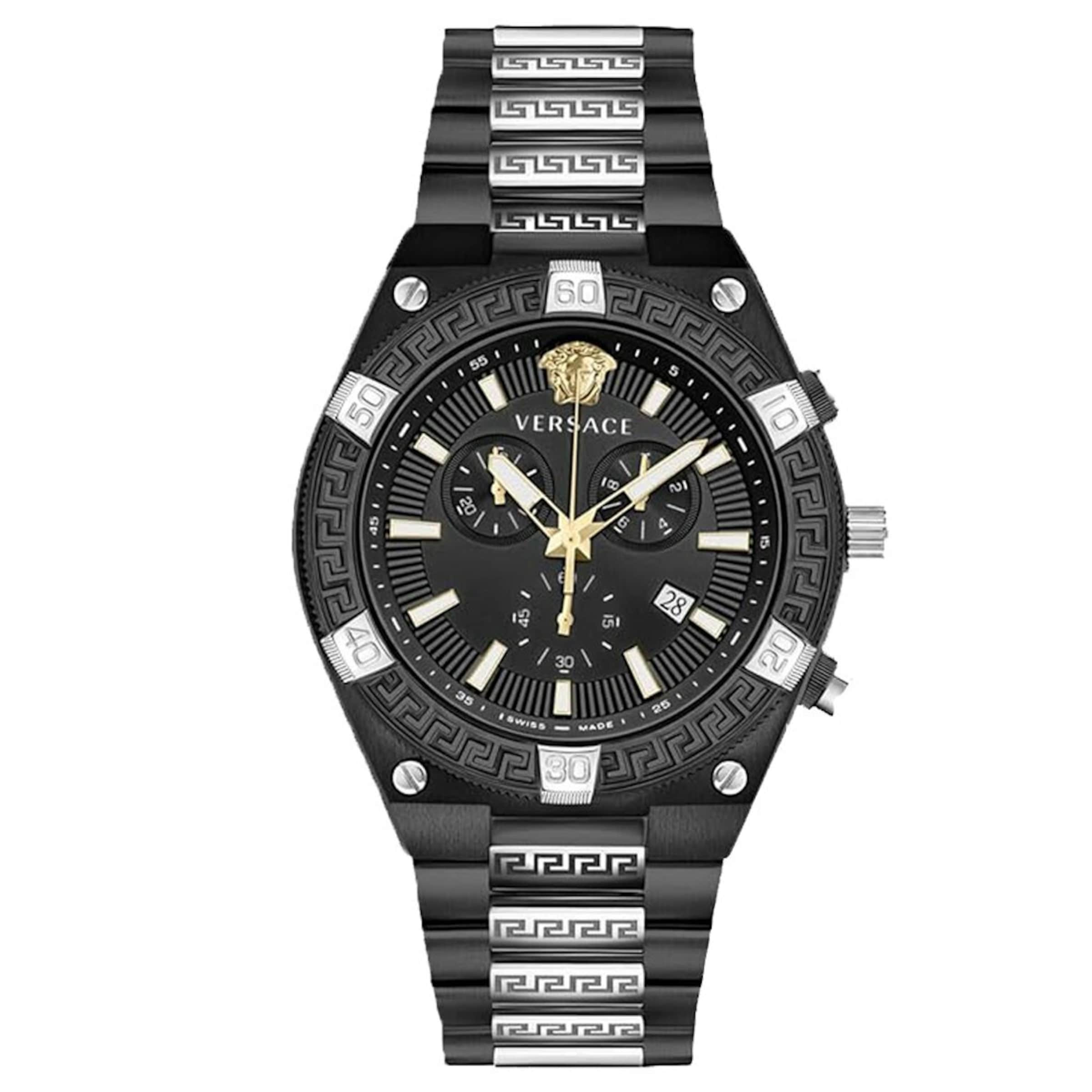 VERSACE Analog watch in Gold / Black / Silver, Item view