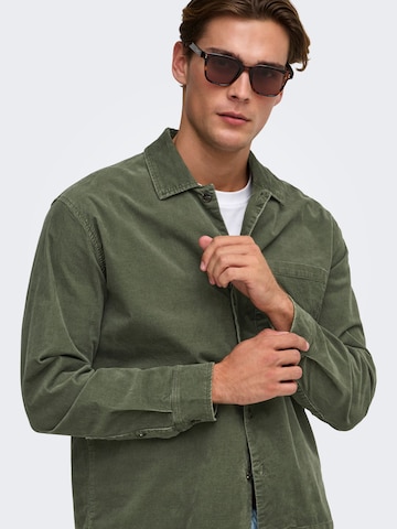 Regular fit Camicia 'ONSEwell' di Only & Sons in verde