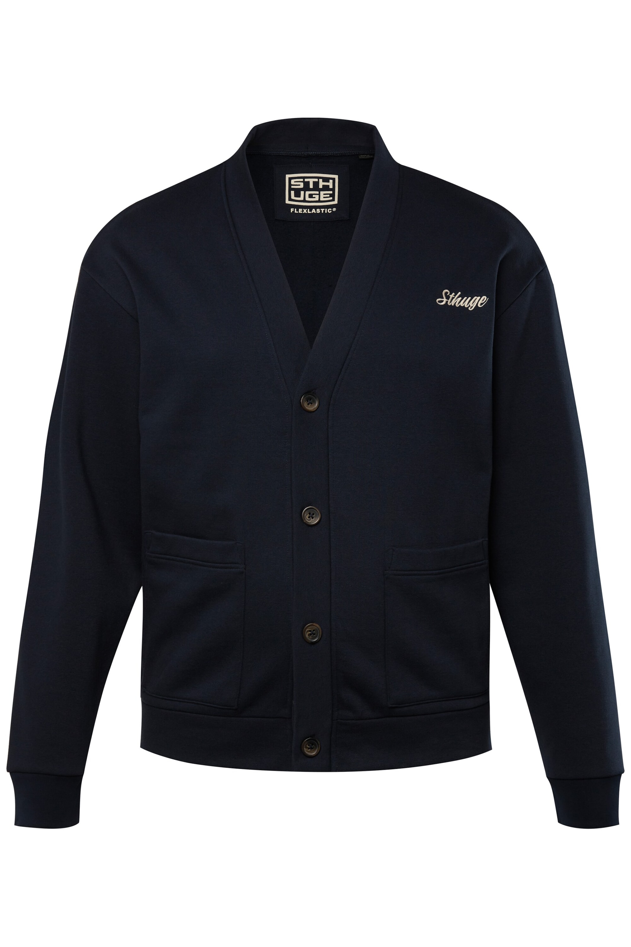 STHUGE Knit cardigan in Blue: front