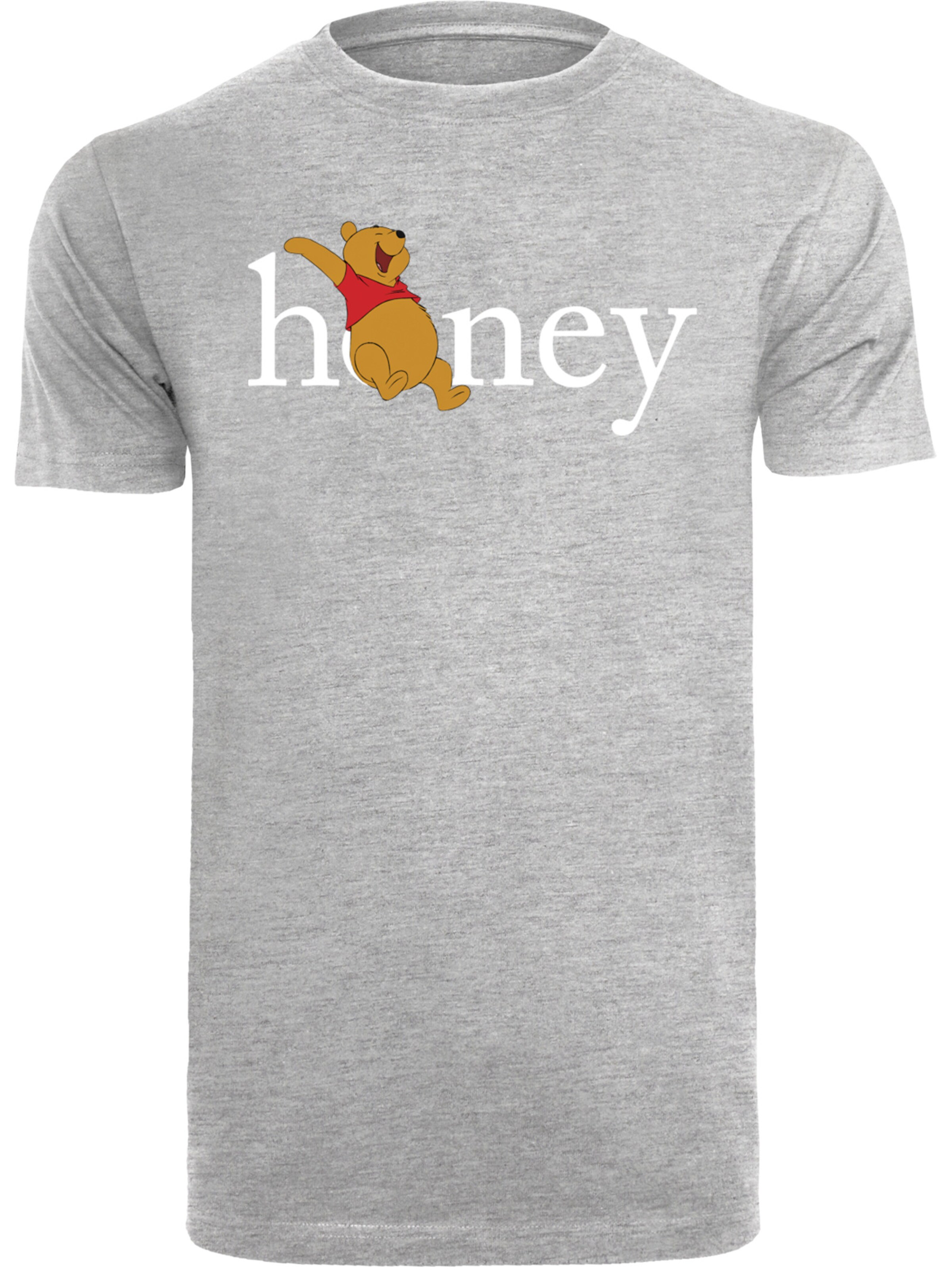 F4NT4STIC T-Shirt 'Disney Winnie The Pooh Honey' in Grau: Vorderseite