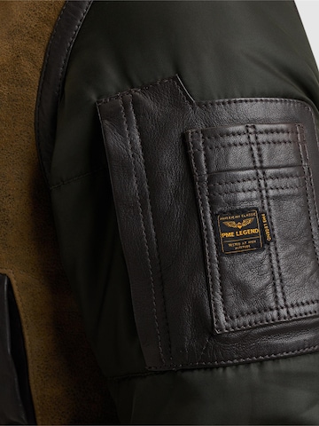 PME Legend Tussenjas 'Tornador leather jacket' in Bruin