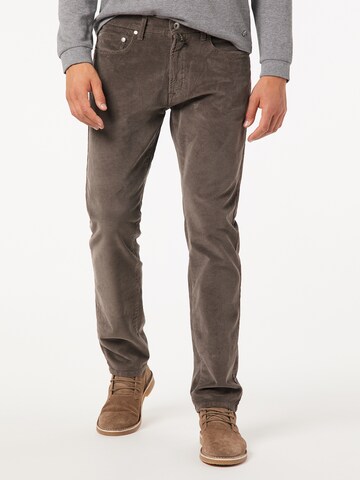 PIERRE CARDIN Regular Pants 'Lyon' in Brown: front