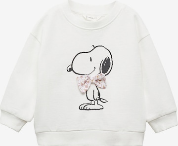 MANGO KIDSSweater majica 'Sbow' - bijela boja: prednji dio