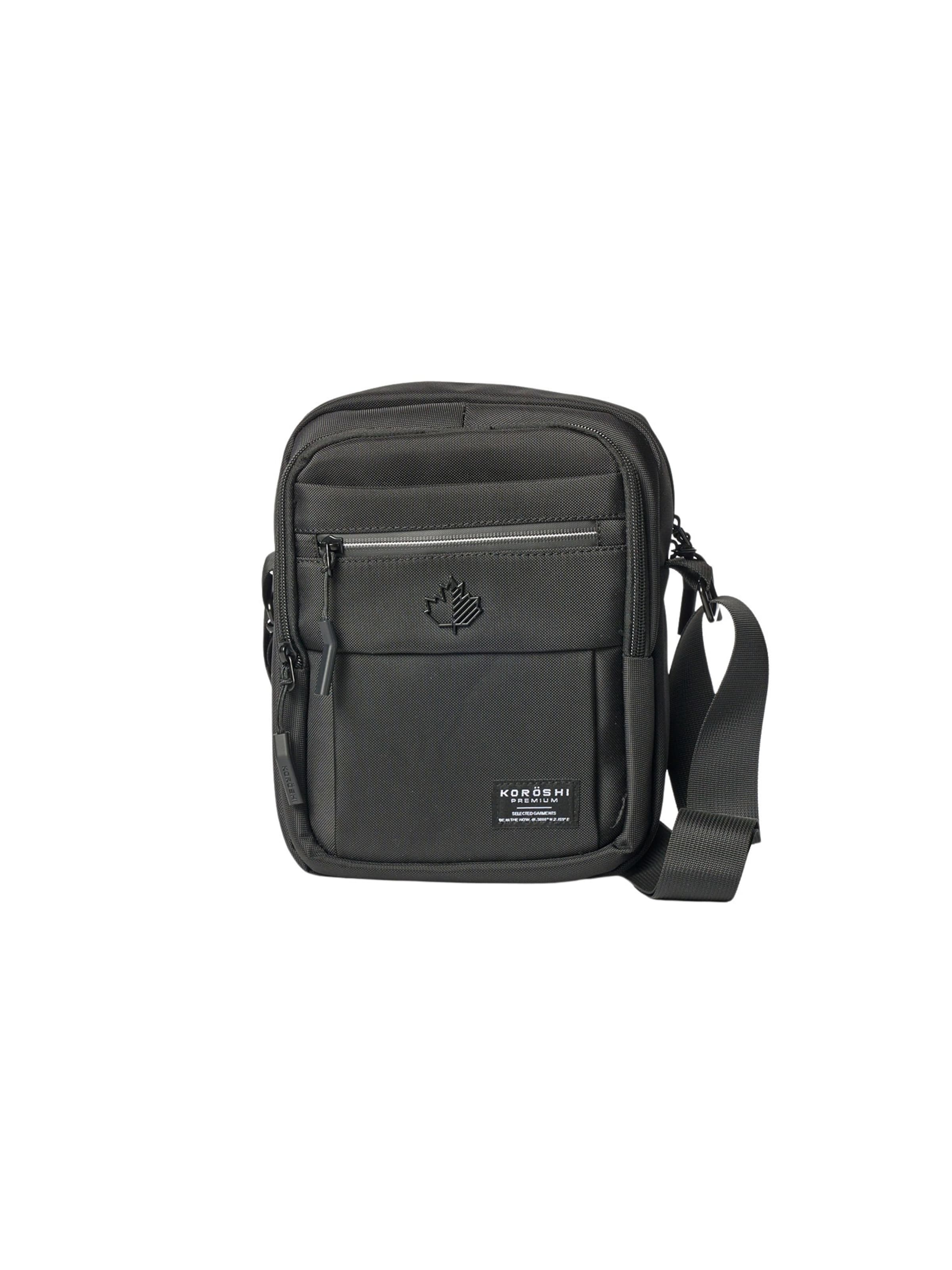 Sac à bandoulière KOROSHI en noir : devant