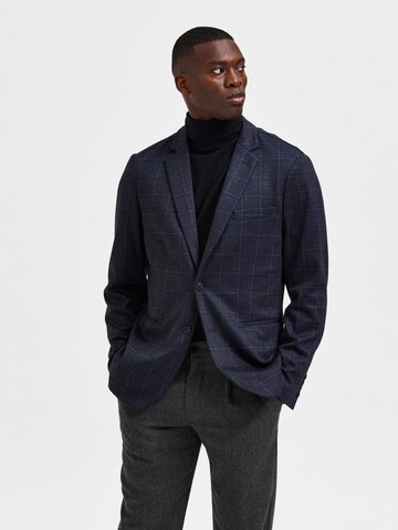 Coupe slim Veste de costume 'Reno' SELECTED HOMME en bleu : devant