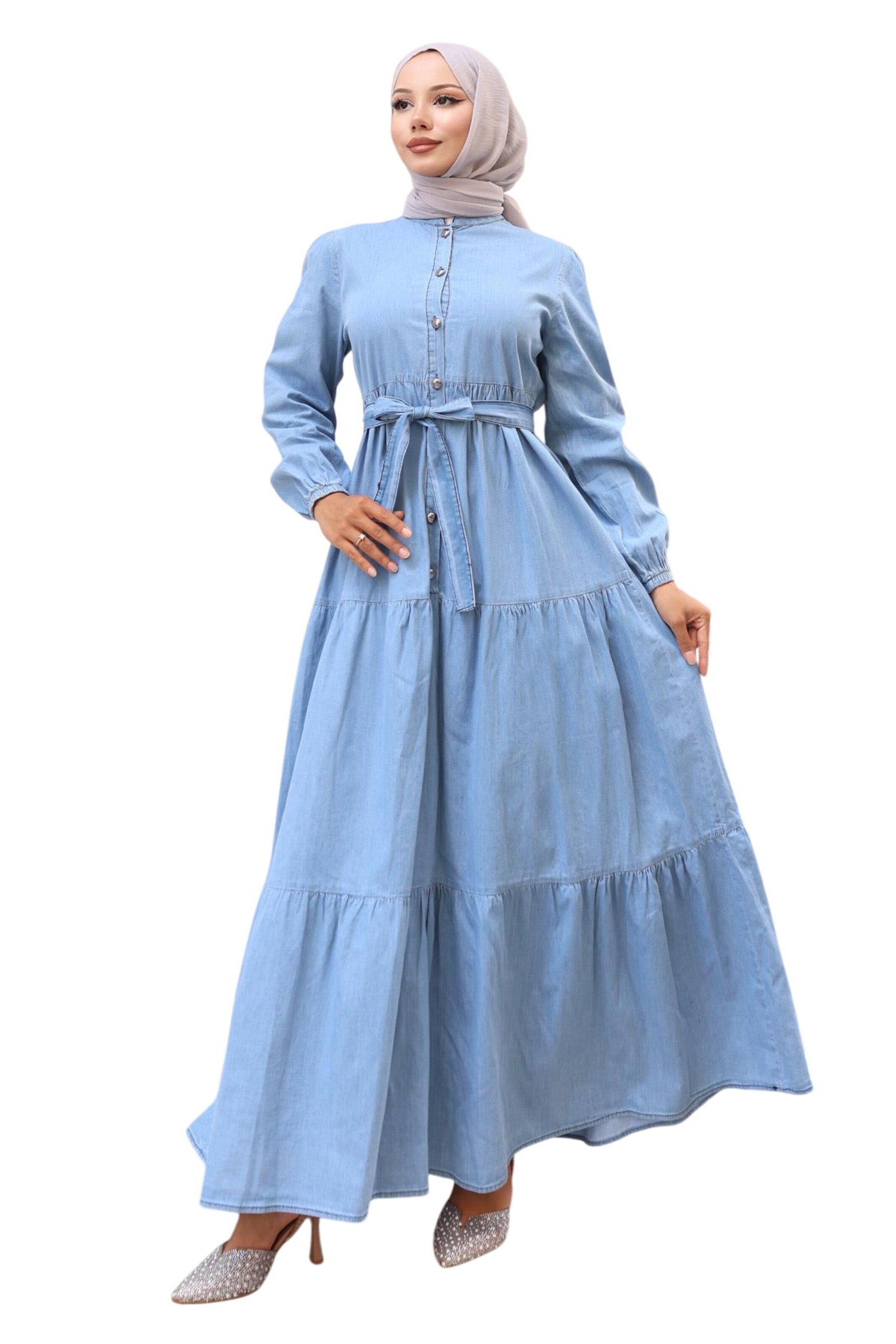 MODAMIHRAM Blousejurk in Blauw