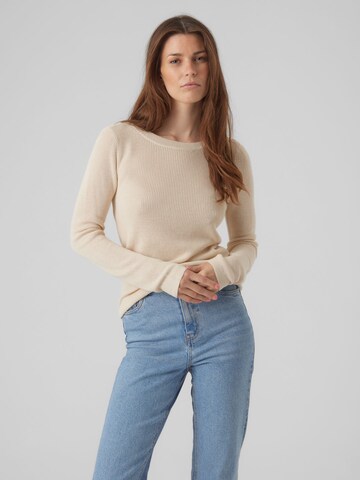 VERO MODA Sweater 'NEW LEXSUN' in Beige: front