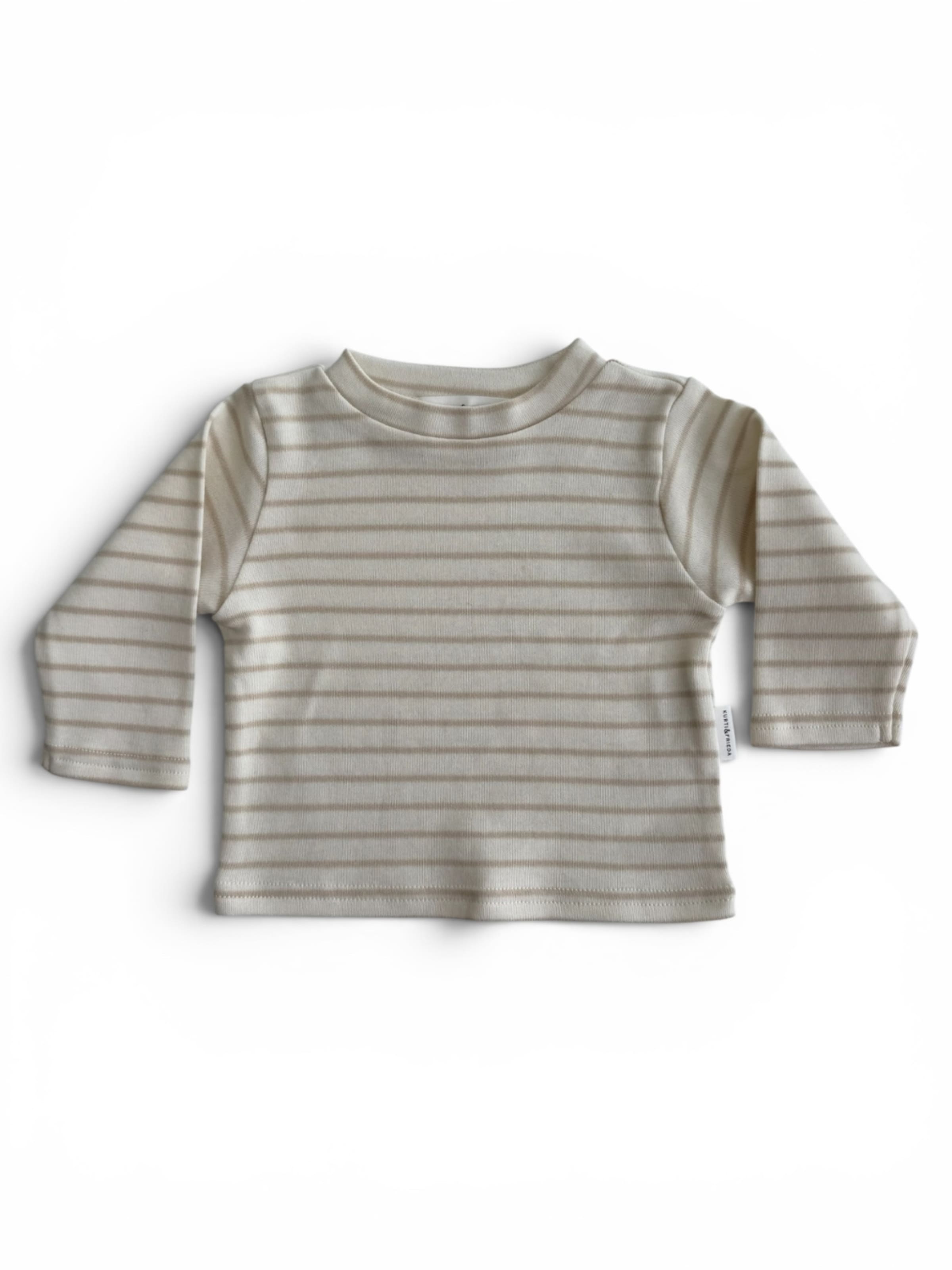 KURTI & FRIEDA Sweatshirt 'Longsleeve' in Beige: front