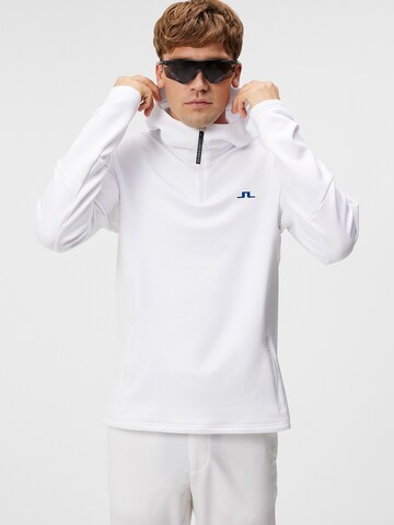 J.Lindeberg Athletic Sweatshirt 'Aerial' in White: front