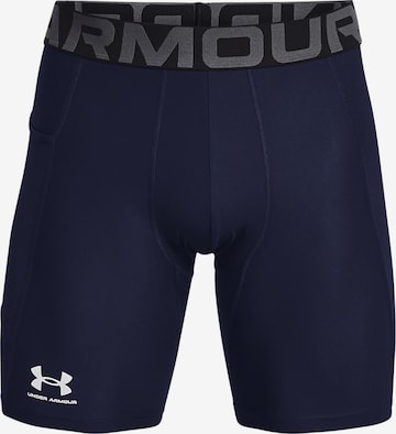 UNDER ARMOUR Skinny Workout Pants in Blue: front