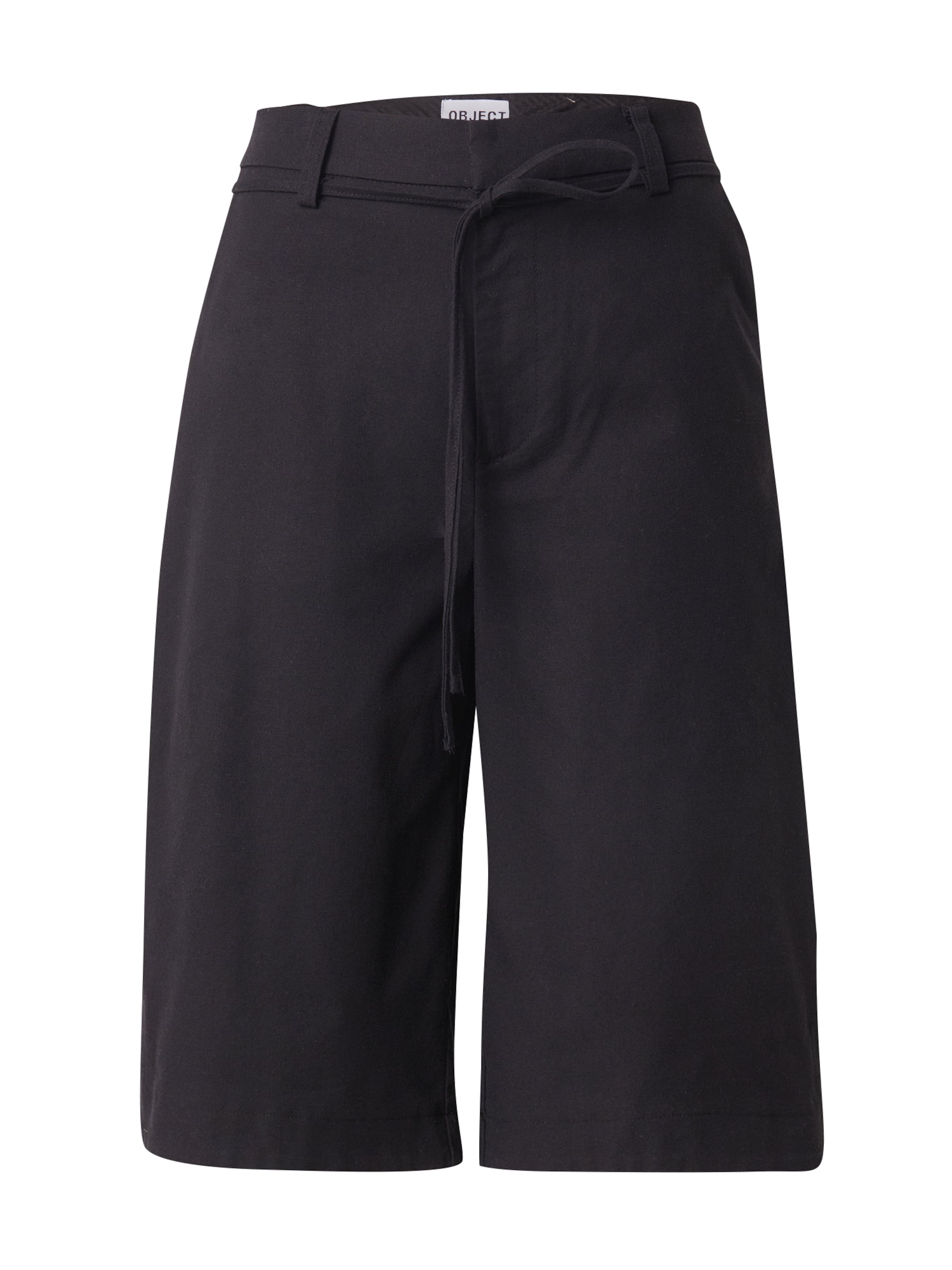 OBJECT Regular Shorts 'OBJAura' in Schwarz: Vorderseite