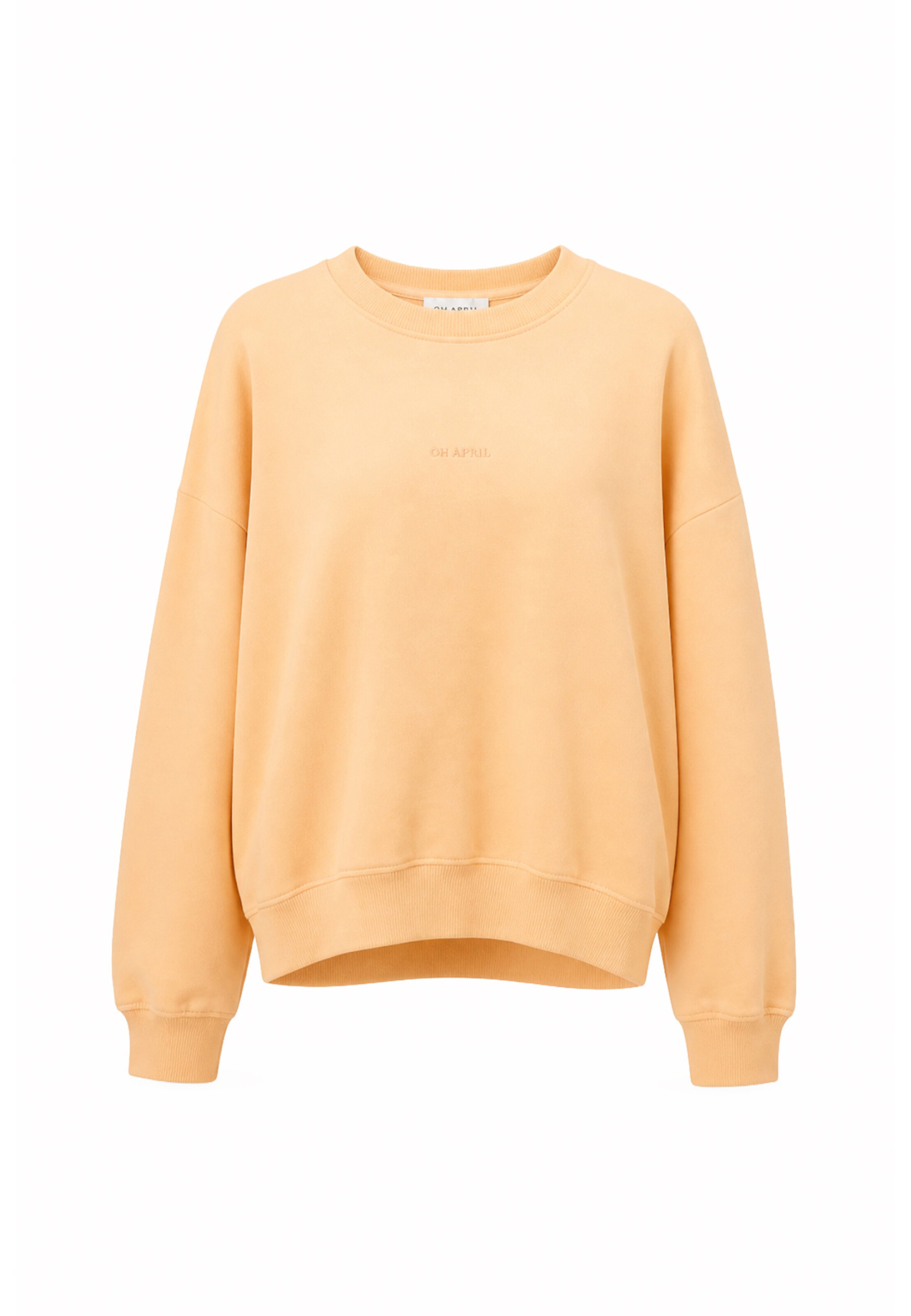 OH APRIL Sweatshirt 'Soft Life' in Orange: Vorderseite