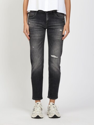 Gang Tapered Jeans '94NADIA CROPPED ' in Zwart: voorkant
