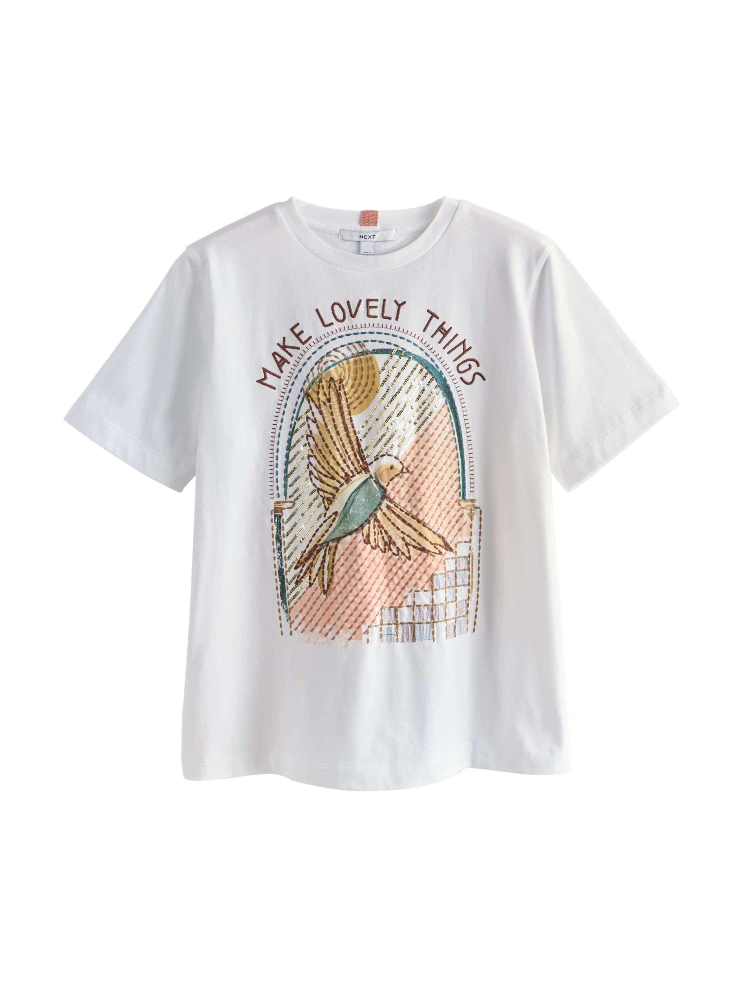 Next T-Shirt 'Provence' in Weiß: Vorderseite