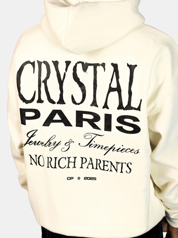 Crystal Paris Sweatshirt 'Rich' in White