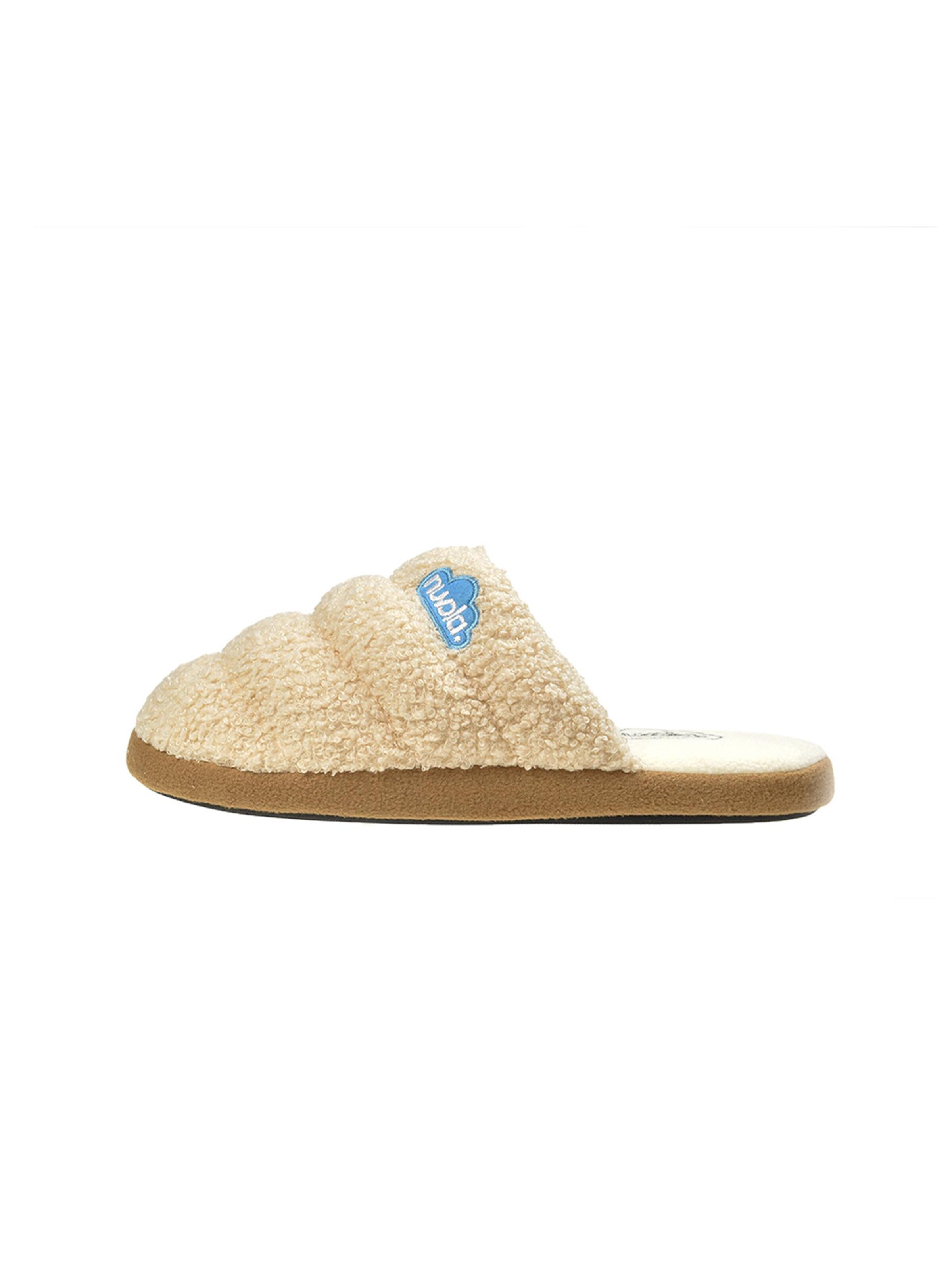Nuvola. Slipper 'Zueco Sheep' in Beige: front