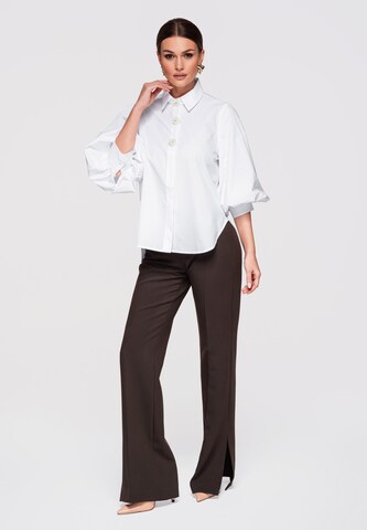 Ombre Blouse in Wit