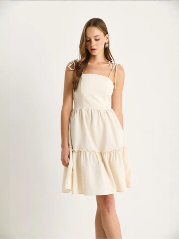 Bianco Lucci Summer Dress in Beige