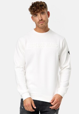 INDICODE JEANS Sweatshirt ' Avant ' in White: front