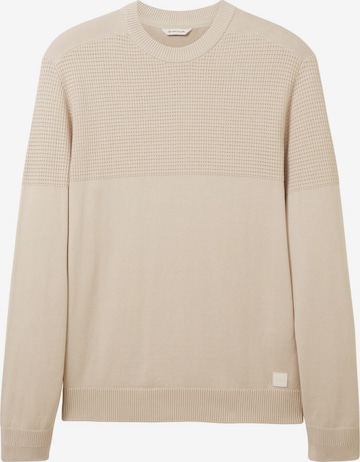 TOM TAILOR Sweater in Beige: front