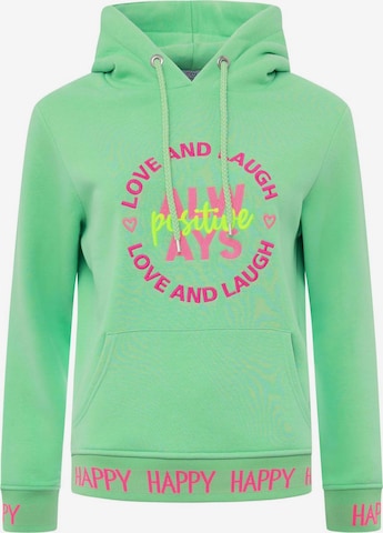 Sweat-shirt 'Victoria' Zwillingsherz en vert : devant