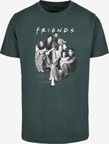 ABSOLUTE CULT Shirt 'Friends - Group Stairs' in Green: front