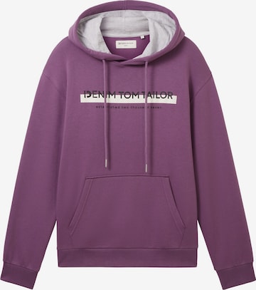 Sweat-shirt TOM TAILOR DENIM en violet : devant