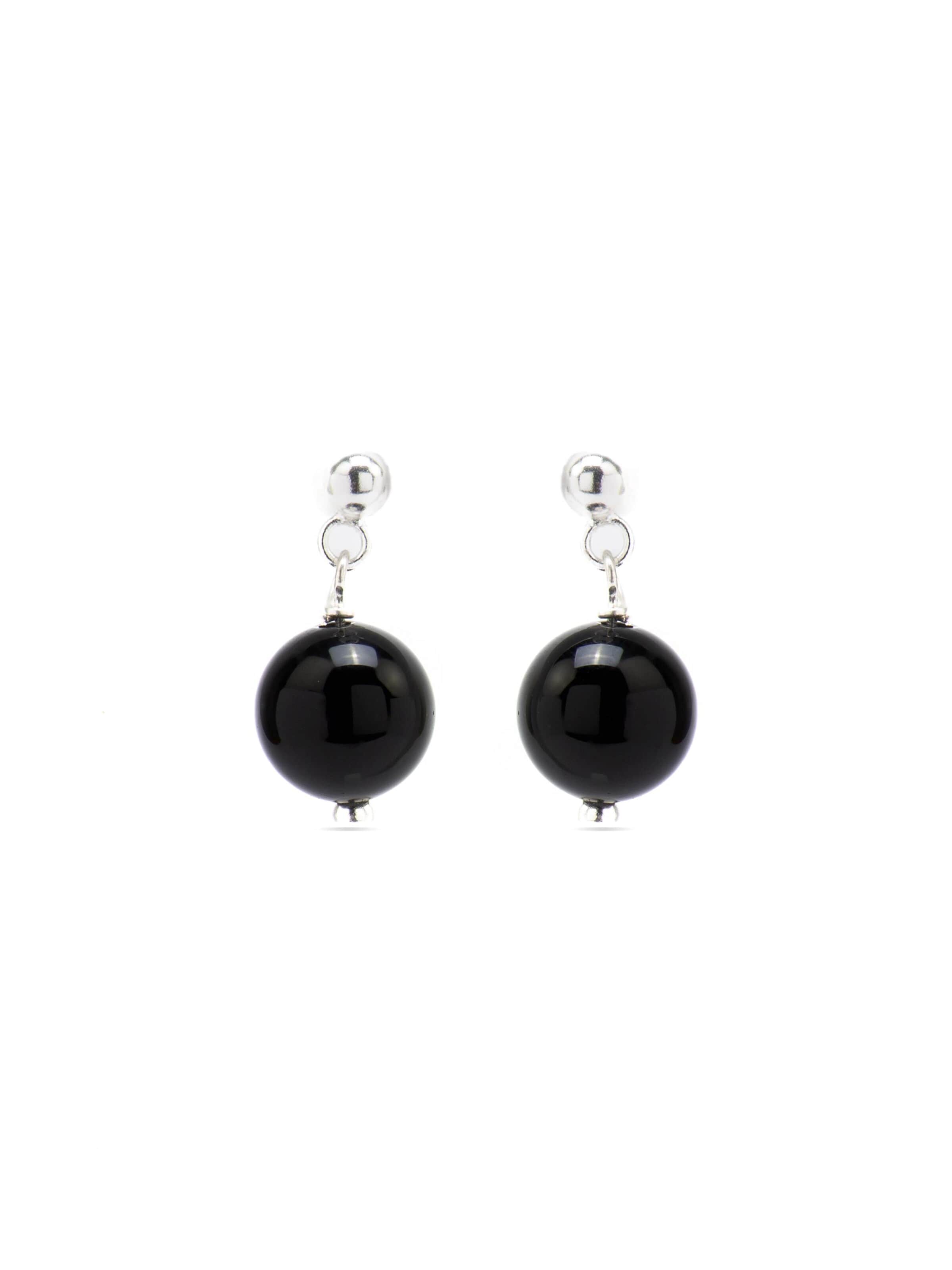Luxenter Earrings 'Coleki' in Black: front