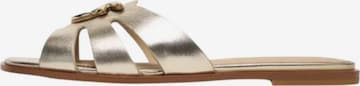 Pantoufle 'MILLY' PINKO en argent : devant