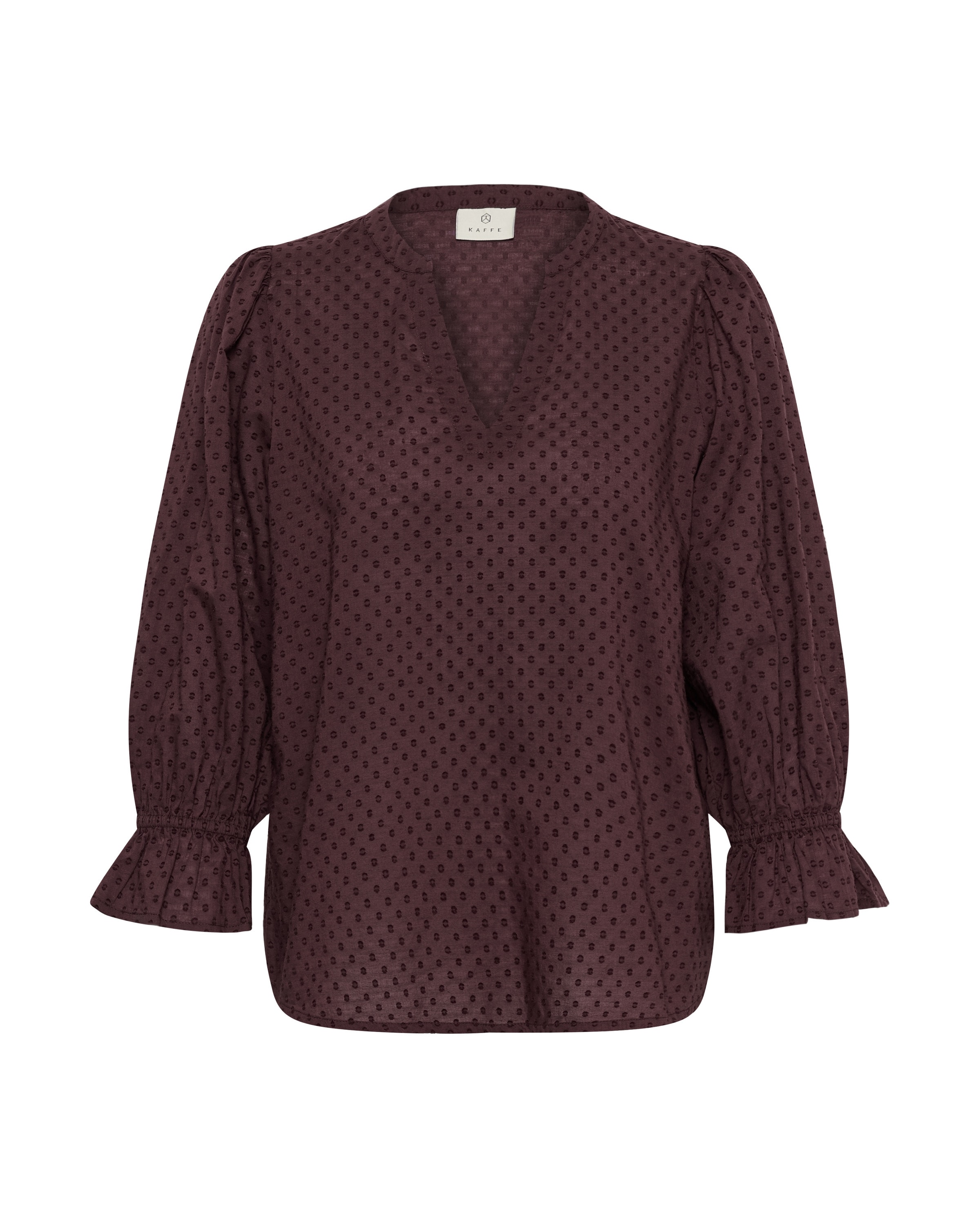 Kaffe - Blusa 'Jordis' en marrón: frente