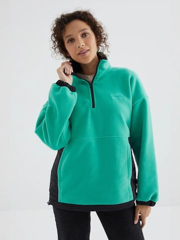 Giacca di pile di Tommy Life in verde: frontale
