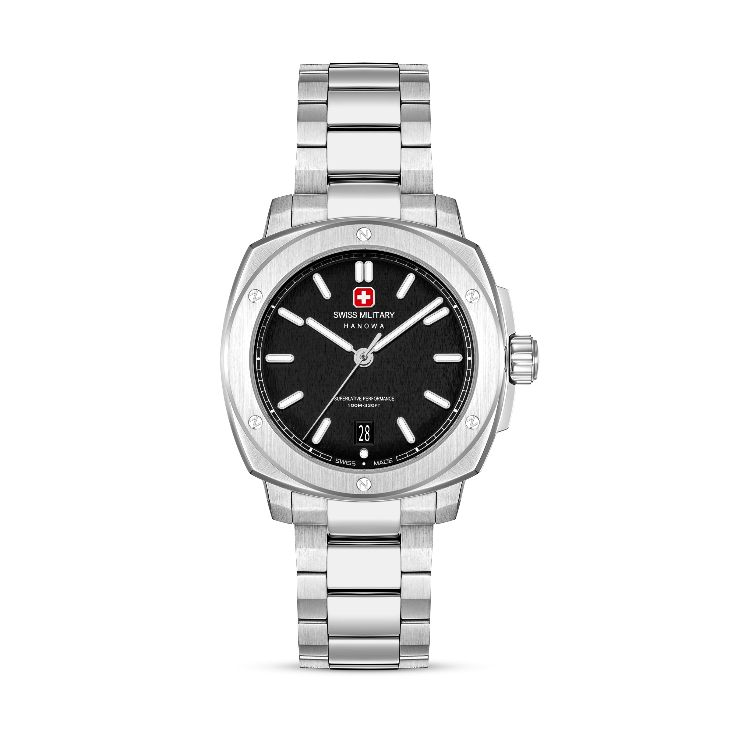 SWISS MILITARY HANOWA Analog watch 'Sirius' in Black: front